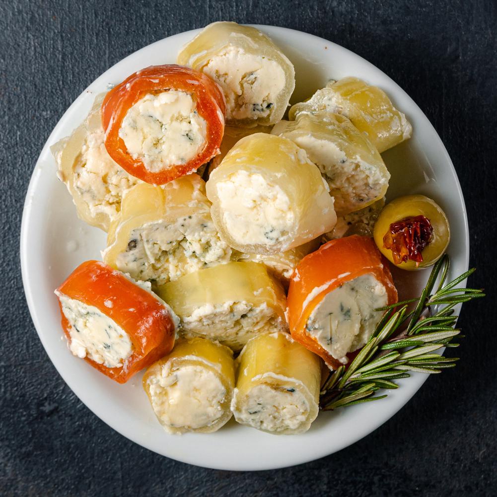AJIES RELLENOS CON QUESO AZUL