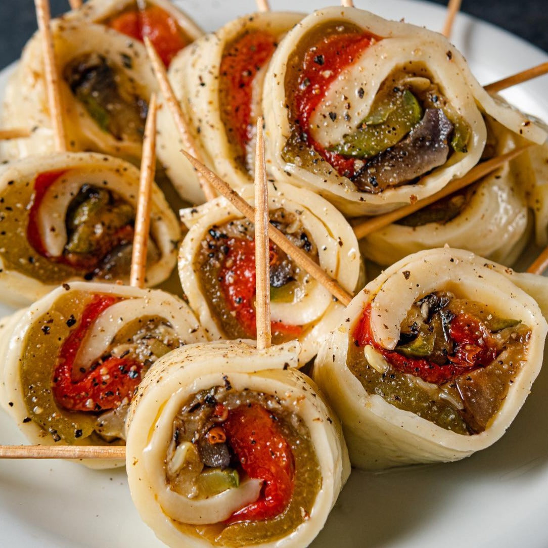 SFOGLIA CON VEGETALES ASADOS 150g
