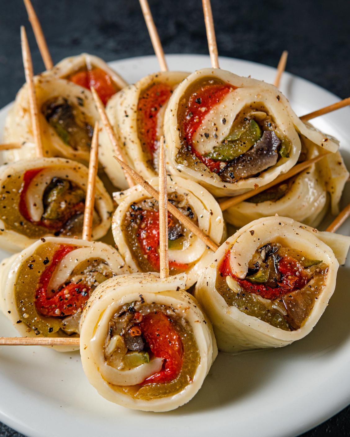 SFOGLIA CON VEGETALES ASADOS 150g