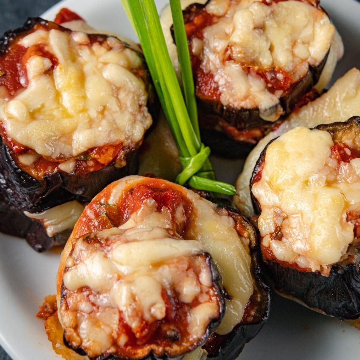 BERENJENAS GRATINADAS ASADAS