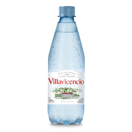 Agua Mineral Villavicencio 500 cc con Gas